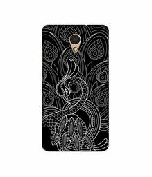 Amazon Brand - Solimo Designer Peacock Feather Pattern 3D Printed Hard Back Case Mobile Cover for Lenovo P2