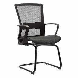 AmazonBasics Mid-Back Guest/Reception Chair, with Contoured Mesh Seat - Black