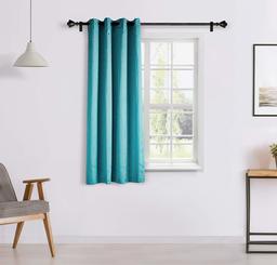Amazon Brand - Solimo Thimbleberry Window Curtain, 5 feet - Set of 1 (Sky Blue)