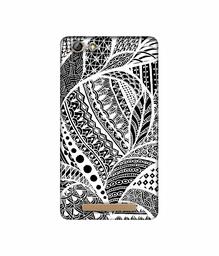 Amazon Brand - Solimo Designer Random White Pattern 3D Printed Hard Back Case Mobile Cover for Gionee Marathon M5 lite