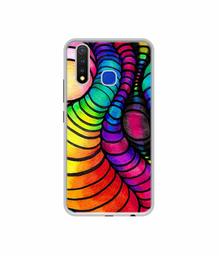 Amazon Brand - Solimo Designer Semi Circle Texture UV Printed Soft Back Case Mobile Cover for Vivo U20