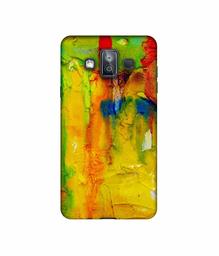 Amazon Brand - Solimo Designer Yellow and Green Paint 3D Printed Hard Back Case Mobile Cover for Samsung Galaxy J7 Duo