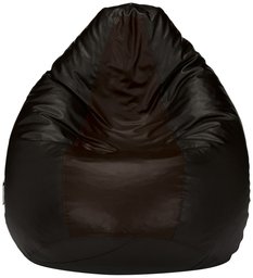 Amazon Brand - Solimo XXL Bean Bag Cover Without Beans (Black and Brown)