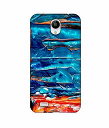 Amazon Brand - Solimo Designer Blue Oil Color 3D Printed Hard Back Case Mobile Cover for Vivo Y21L