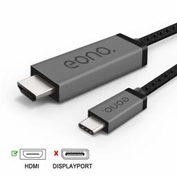 Câble USB C vers HDMI (4K@60Hz, Thunderbolt 3 Compatible), 2m