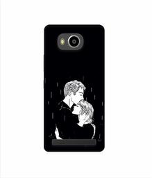 Amazon Brand - Solimo Designer Couples Standing in Rain 3D Printed Hard Back Case Mobile Cover for Lenovo A7700