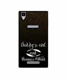 Amazon Brand - Solimo Designer Daddy's Girl and Mummy World UV Printed Soft Back Case Mobile Cover for Panasonic Eluga A2