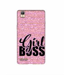 Amazon Brand - Solimo Designer Girl Boss On Pink Sparkle 3D Printed Hard Back Case Mobile Cover for Oppo F1