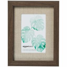 AmazonBasics Gallery Wall Frame - 15 x 20 cm for 10 x 15 cm Display, Aged Walnut (2-Pack)