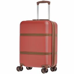 AmazonBasics Vienna Hardside Spinner Luggage - 55 cm, Red