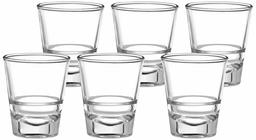 Amazon Brand - Solimo Ariya Shot Glass Set, 30ml, Set of 6, Transparent- 6 cm X 5 cm