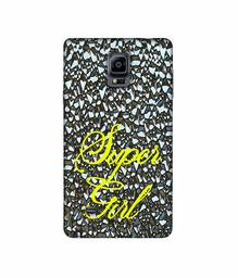 Amazon Brand - Solimo Designer Super Girl On Foil 3D Printed Hard Back Case Mobile Cover for Samsung Galaxy Note 4