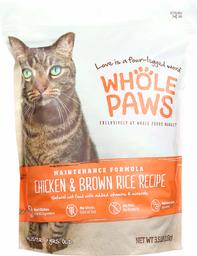 Whole Paws, Adult Maintenance Cat Food Formula, Chicken & Brown Rice, 3.5 lb