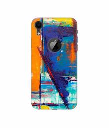 Amazon Brand - Solimo Designer MultiColur Blocks 3D Printed Hard Back Case Mobile Cover for Apple iPhone XR (Logo Cut)