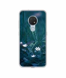 Amazon Brand - Solimo Designer White Flower UV Printed Soft Back Case Mobile Cover for Nokia 6.2