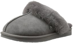 Amazon Brand - 206 Collective Women's Roosevelt Shearling Slide Slipper Shoe, Gray, 11 B US