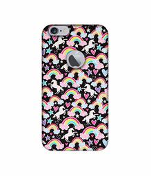 Amazon Brand - Solimo Designer Unicorn Texture UV Printed Soft Back Case Mobile Cover for Apple iPhone 6 Plus / 6S Plus (Logo Cut)