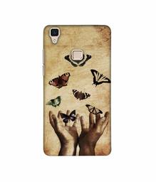 Amazon Brand - Solimo Designer Butterflies 3D Printed Hard Back Case Mobile Cover for Vivo V3