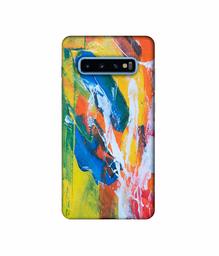 Amazon Brand - Solimo Designer Multicolor Paint On Wall 3D Printed Hard Back Case Mobile Cover for Samsung Galaxy S10 Plus