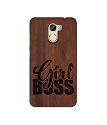 Amazon Brand - Solimo Designer Girl Boss On Wood 3D Printed Hard Back Case Mobile Cover for Gionee X1