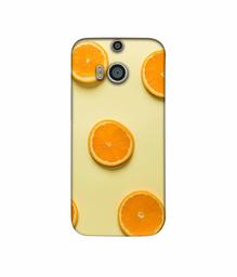 Amazon Brand - Solimo Designer Orange Texture 3D Printed Hard Back Case Mobile Cover for HTC One M8