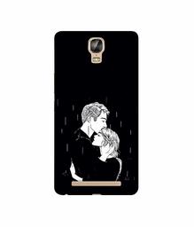 Amazon Brand - Solimo Designer Couples Standing in Rain 3D Printed Hard Back Case Mobile Cover for Gionee Marathon M5 Plus