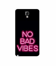 Amazon Brand - Solimo Designer No Bad Vibes 3D Printed Hard Back Case Mobile Cover for Samsung Galaxy Note 3 Neo