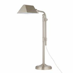 Amazon Brand – Ravenna Home Metal Adjustable Pharmacy Table Desk Lamp With LED Light Bulb - 29.75 Inches, Brushed Nickel