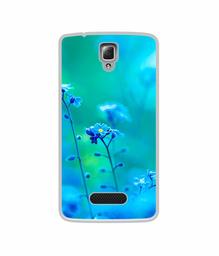 Amazon Brand - Solimo Designer Blue Flower UV Printed Soft Back Case Mobile Cover for Lenovo A2010