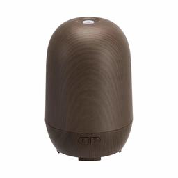 AmazonBasics 100ml Ultrasonic Aromatherapy Essential Oil Diffuser, Coffee Wood Grain Finish