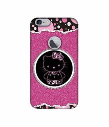 Amazon Brand - Solimo Designer Kitty with Glitter UV Printed Soft Back Case Mobile Cover for Apple iPhone 6 Plus / 6S Plus (Logo Cut)