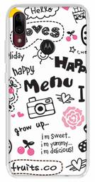 Amazon Brand - Solimo Designer Multicolor Cute English Printed Soft Back Case Mobile Cover for Motorola Moto E6s / Motorola Moto E6 Plus