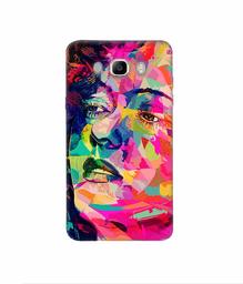 Amazon Brand - Solimo Designer Multicolor Lady Vector 3D Printed Hard Back Case Mobile Cover for Samsung Galaxy J7 (2016)