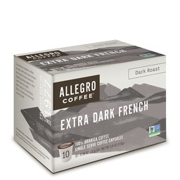 Allegro Coffee Extra Dark French Roast Coffee Capsules, 3.8 oz, 10 ct