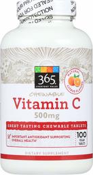 365 EVERYDAY VALUE Vitamin C Chewable Tablets, 500 mg, 100 CT