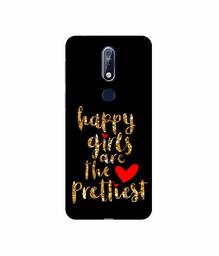 Amazon Brand - Solimo Designer Happy Girls are The Prettiest 3D Printed Hard Back Case Mobile Cover for Nokia 7.1