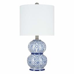 Amazon Brand - Stone & Beam Traditional Chinoiserie Ceramic Table Lamp, LED Bulb Included, 19.5