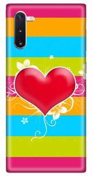 Amazon Brand - Solimo Designer Colourful Heart Pattern 3D Printed Hard Back Case Mobile Cover for Samsung Galaxy Note 10