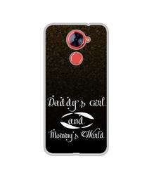 Amazon Brand - Solimo Designer Daddy's Girl and Mummy World UV Printed Soft Back Case Mobile Cover for Comio X1