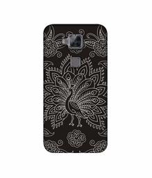 Amazon Brand - Solimo Designer White Peacock Rangoli 3D Printed Hard Back Case Mobile Cover for Huawei G8