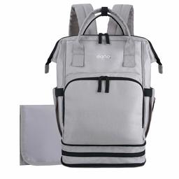 Eono Changing Bag Backpack with Extensible Bottom Pocket and Pram Clips, Large and Lightweight