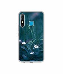 Amazon Brand - Solimo Designer White Flower UV Printed Soft Back Case Mobile Cover for Infinix Hot 8