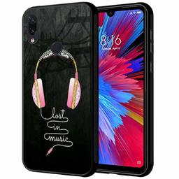 Amazon Brand - Solimo Designer Music Headphone Printed Hard Back Case Mobile Cover for Redmi Note 7 & Redmi Note 7 Pro (D1216)