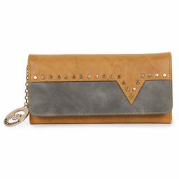 Nia & Nicole Women's Wallet (Mustard, Grey)