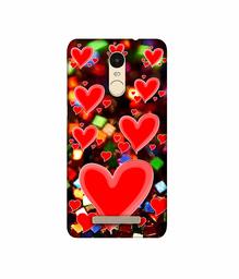 Amazon Brand - Solimo Designer Heart Texture on Glitters 3D Printed Hard Back Case Mobile Cover for Xiaomi Redmi Note 3