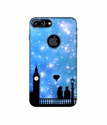 Amazon Brand - Solimo Designer Love Couple Vector 3D Printed Hard Back Case Mobile Cover for Apple iPhone 7 Plus (Logo Cut)