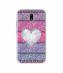 Amazon Brand - Solimo Designer Stone Heart UV Printed Soft Back Case Mobile Cover for Itel A23