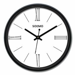 Amazon Brand - Solimo 12-inch Wall Clock - Majestic Metal (Silent Movement)