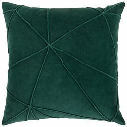 Amazon Brand – Rivet Modern Velvet Lines Throw Pillow - 18 x 18 Inch, Botanical Green