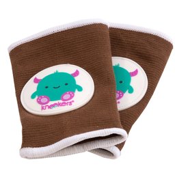 Ah Goo Baby Kneekers Baby Knee Pads for Crawling, Unisex, Little Monster Toffee Pattern, For Chunky Legs